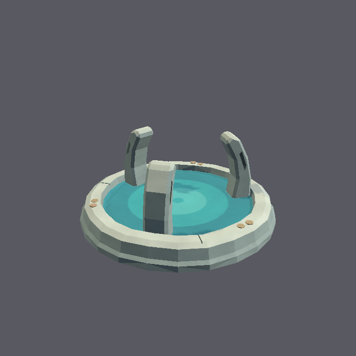 The healing shrine in the game, rendered black by a copied _BaseColor.