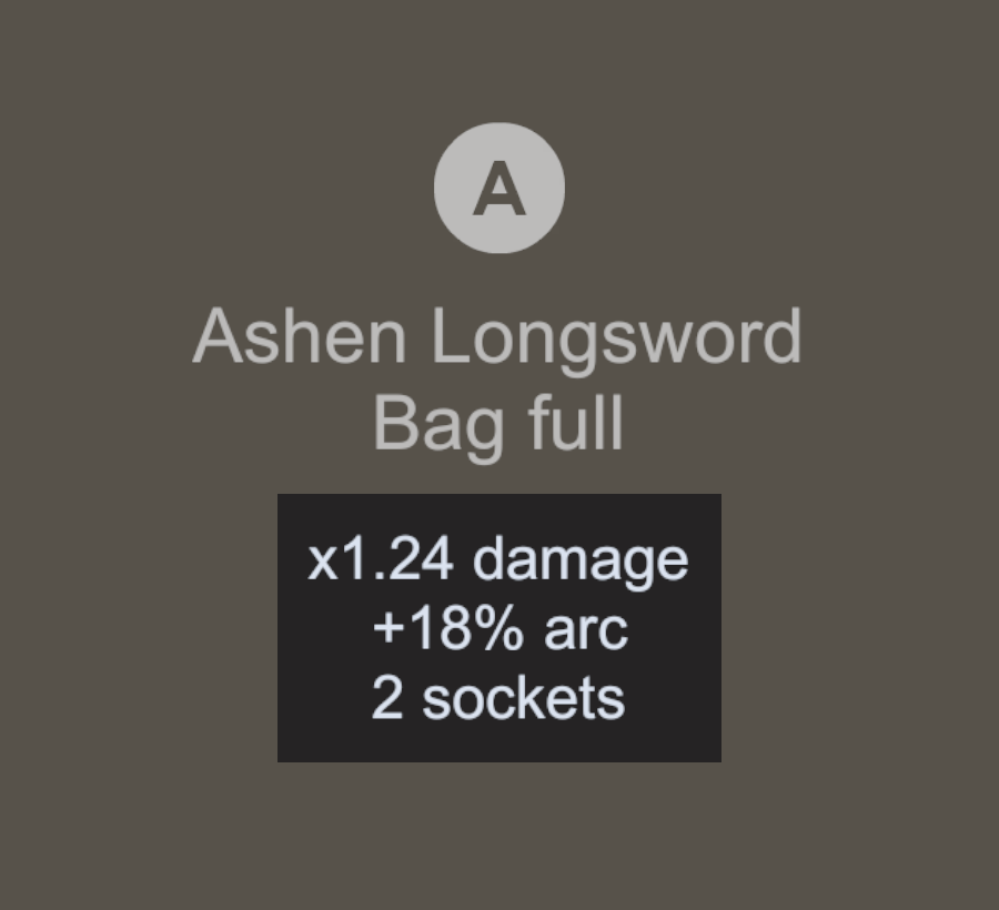 The in-game prompt refusing a pickup because the bag is full.